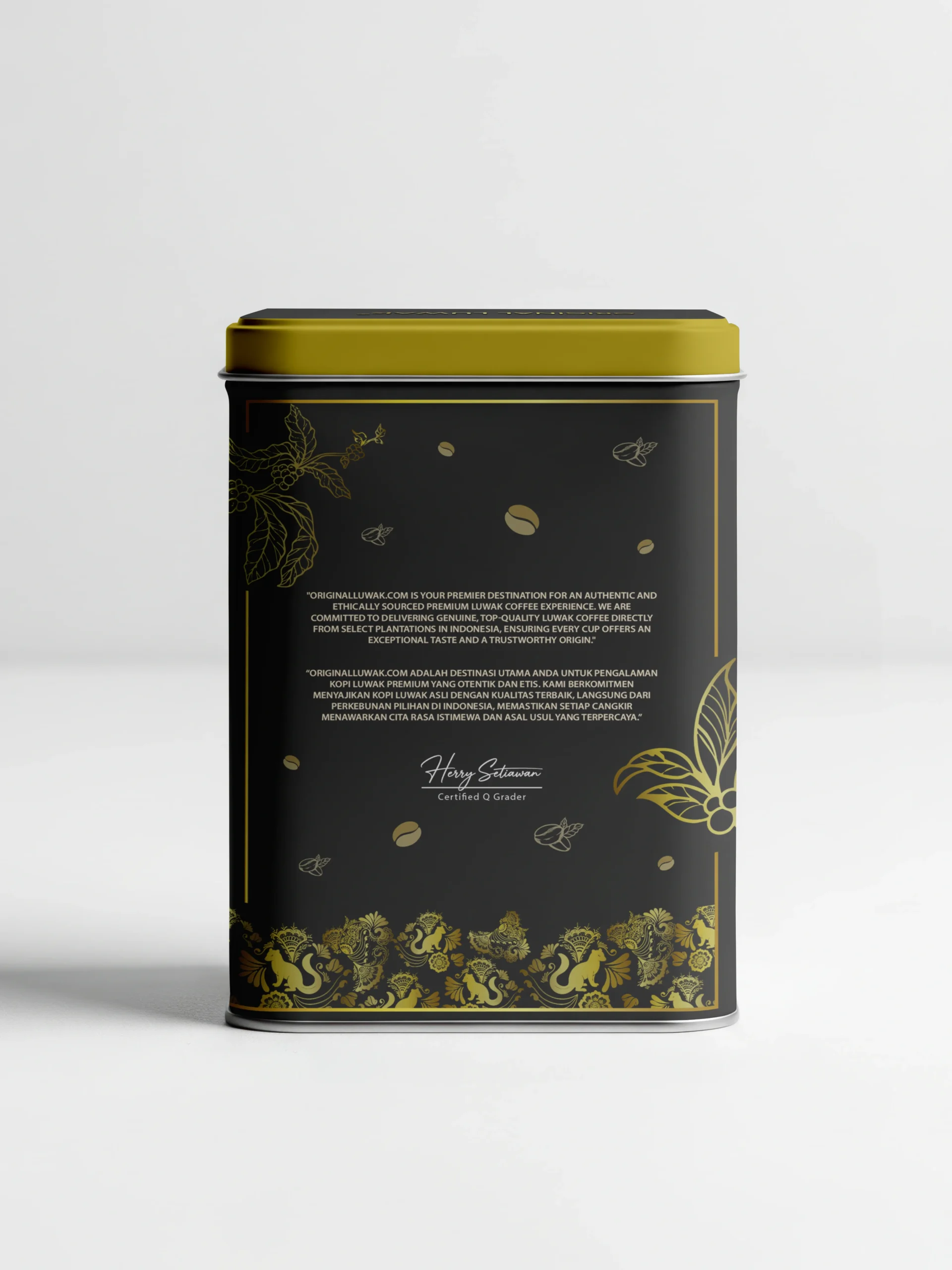 Original Luwak Tin 100gr - back view