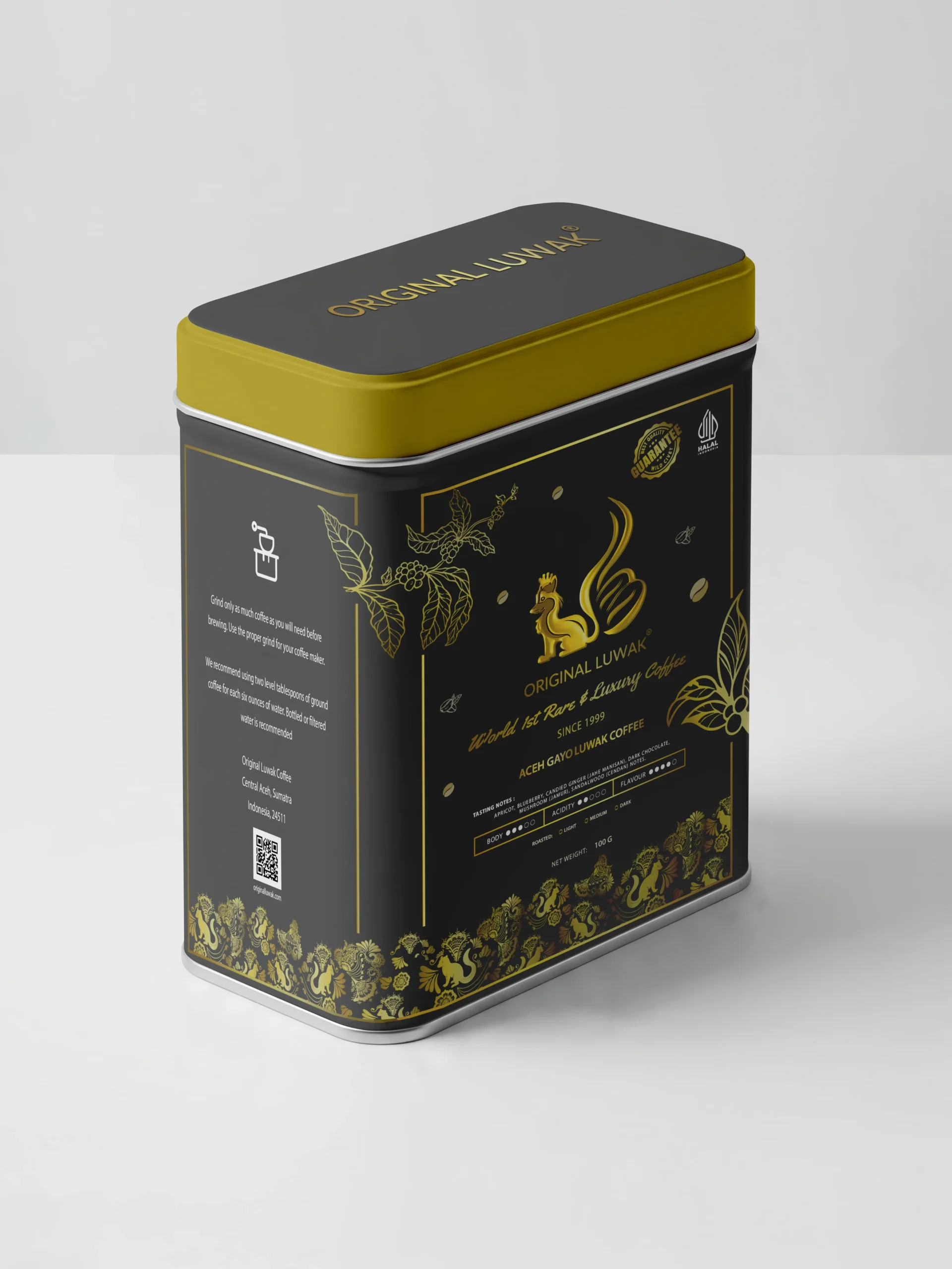 Original Luwak Tin 100gr - front view